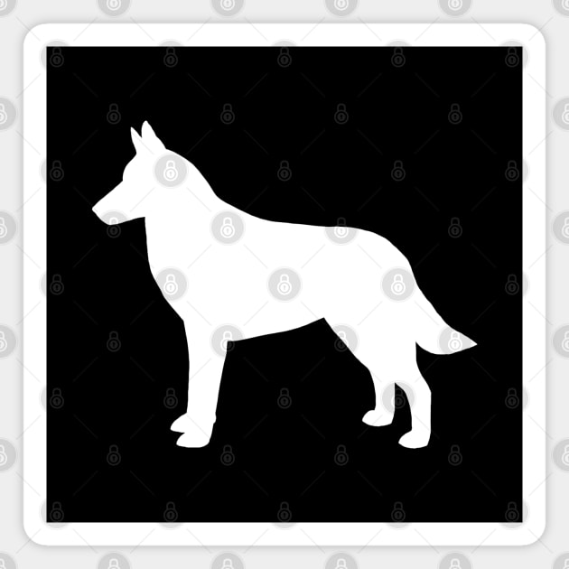 Belgian Malinois Dog Breed Silhouette Magnet by Coffee Squirrel